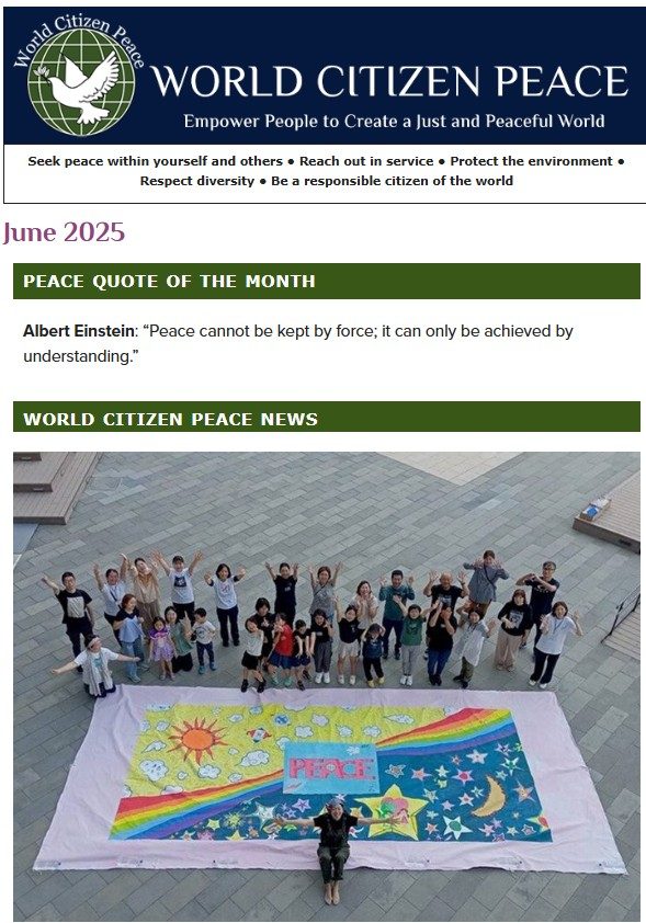 World Citizen Peace June 2025 Newsletter