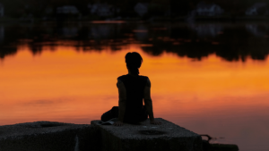 Image of silhouette of person
